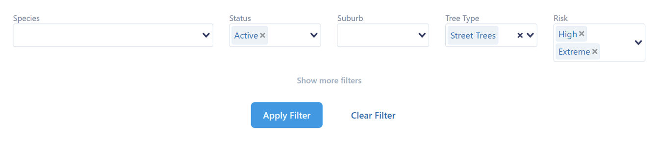 Data Analyser Filter Attributes