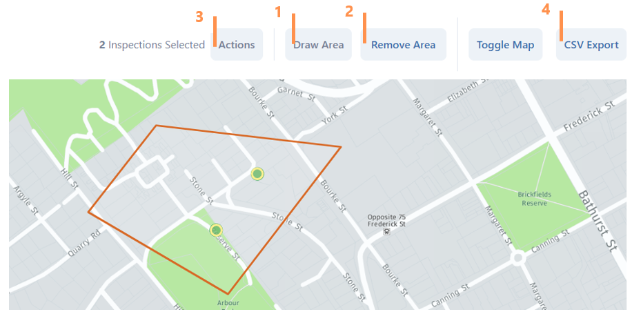 Draw Inspections Area